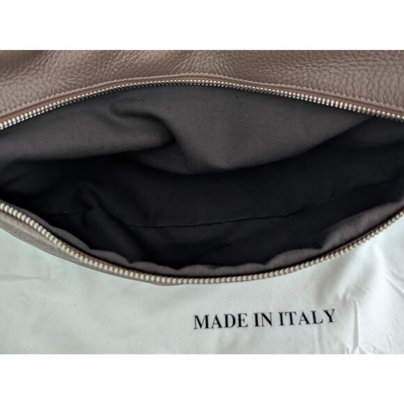 NWT Gianni Notaro Brown Leather Shoulder Bag Made in Italy Designer Handbag - Picture 8 of 9